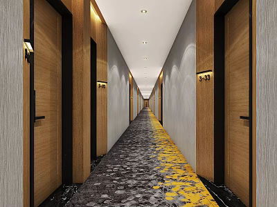Modern Away Hotel Corridor Hotel Away Hotel Entrance Away Hotel Accessories 3d model