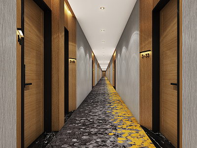 Modern Away Hotel Corridor Hotel Away Hotel Entrance Away Hotel Accessories model