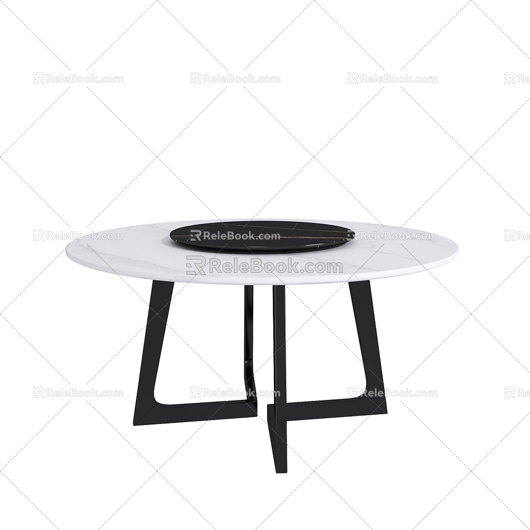 Minismal wind dining table 3d model