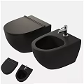 Modern Black Toilet With Sleek Design And Multiple Color Options For Bathrooms