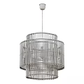 Natural Rattan Handwoven Layered Chandelier With Woven Details For Modern Home