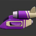 Purple Toy Spaceship With Double Engines White Pink Accents And Sci Fi Design