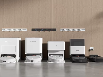 Modern Open Concept Kitchen Interior Featuring Smart Household Appliances And Cabinetry 3d model