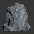 Natural Blue Rough Stone Material With Textured Surface And Reflective Finish On Gray Background 3d model