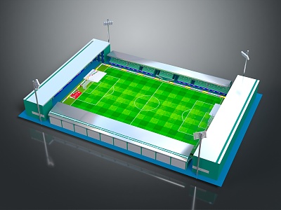 modern football stadium 3d model