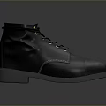 Classic Black Leather Ankle Boots With Lace Up Design And Sturdy Sole