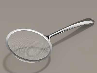 Durable Stainless Steel Sieve Spoon with Fine Mesh for Kitchen Cooking Straining 3d model