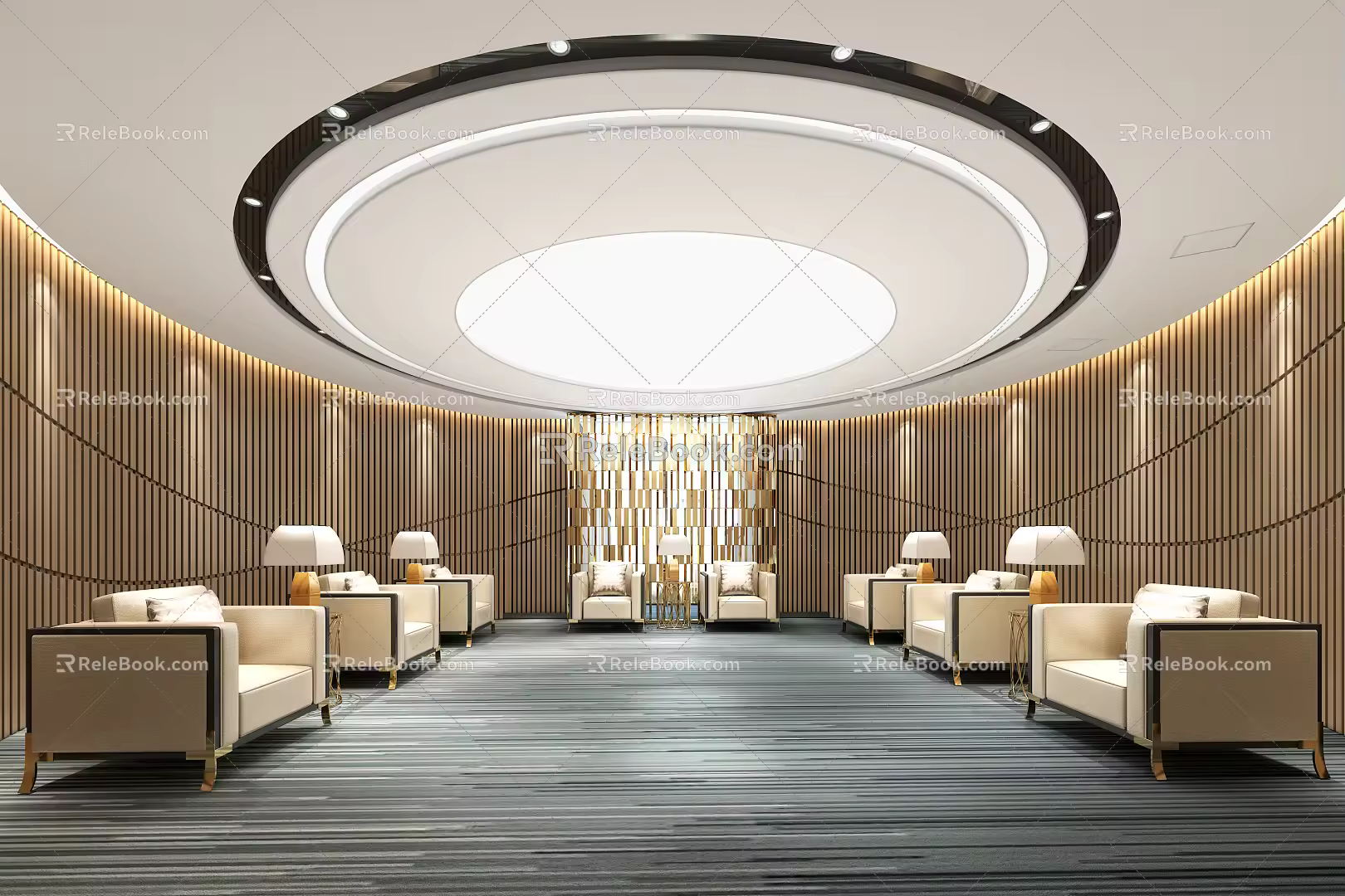 Modern Reception Room Round Reception Room 3d model