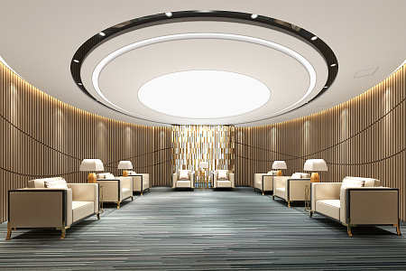 Modern Reception Room Round Reception Room 3d model