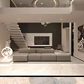 Modern Minimalist Upholstered Sofa And Side Table Combination For Contemporary Neutral Tone Living Room Decor
