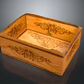 Elegant Wooden Decorative Box With Intricate Carved Patterns And Timeless Design