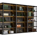 Modern Poliform Bookcase Display Cabinet 3d model