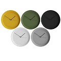Stylish Modern Clocks In Various Colors With Circular Textured Designs For Home Decor