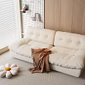 Modern Cream Style Double Sofa Cream Double Sofa 3d model