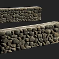 Building Exterior Wall with Natural Stone Masonry and Irregular Stone Texture