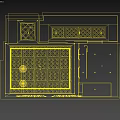 Geometric Patterned Wooden Flooring In Light And Dark Tones With Decorative Balls And Curtains