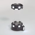 Modern Action Figure Display Case With Transparent Cover And Black Frame Design