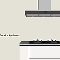 Modern Kitchen With Premium Electrical Appliances Range Hood And Gas Stove