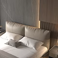 Modern Elegant Bedroom Interior With Platform Bed Headboard Wall Table Lamp Sofa And Area Rug