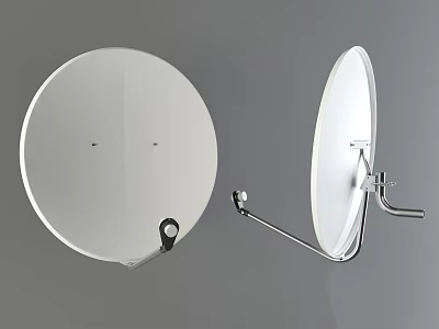 Modern Round Wall Lamp With Adjustable Metal Arm And White Shade 3d model