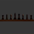 Wooden Chess Set With Black And White Checkerboard And Colorful Pieces