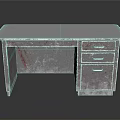 Practical Office Desk Featuring Smooth Desktop And Three Drawers For Workspace