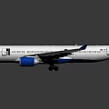 Delta Commercial Airliner White Body With Blue Engines And Red Blue Tail Livery