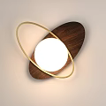 Modern Wall Lights With Different Geometric Shapes And Mixed Wooden Metal Materials