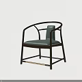 Modern Leisure Chair With Wooden Frame Leather Upholstery And Curved Armrests