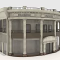 Classical Commercial Complex Exterior Design With Columns Balcony Dome And VAHSPIE Signage