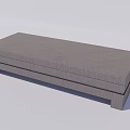 Gray Wooden Modern Sofa Bench With Simple Design For Living Room Use
