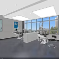 Modern Dental Clinic Interior With White Walls Wooden Cabinets And Treatment Chair