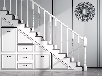Jianou Stair Storage Cabinet Storage Cabinet 3d model