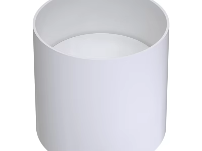 White Round Cylindrical Modern Bathroom Washbasin With Smooth Sleek Design 3d model