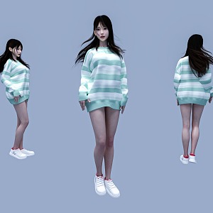 Beautiful woman figure girl woman 3d model