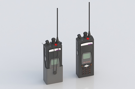 walkie-talkie radio communicator radio transceiver satellite phone 3d model