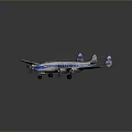 Vintage Air France Paris Model Airplane With Propellers For Aerospace