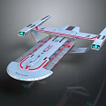 Modern Spaceship Spacecraft 3d model