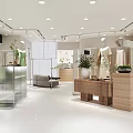SHUIMIAO Modern Clothing Store With Window Display Mannequins Green Dress Plant Decor And Bright Interior