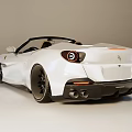 White Ferrari Convertible Car With Red Brake Calipers And Sleek Exterior Design