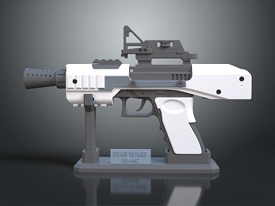 Modern laser gun concept weapon model