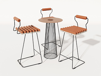 Modern Bar Chair Combination Bar Table Bar Chair Combination 3d model