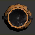 Ancient Greek Vase With Two Handles And Orange Black Decorative Patterns
