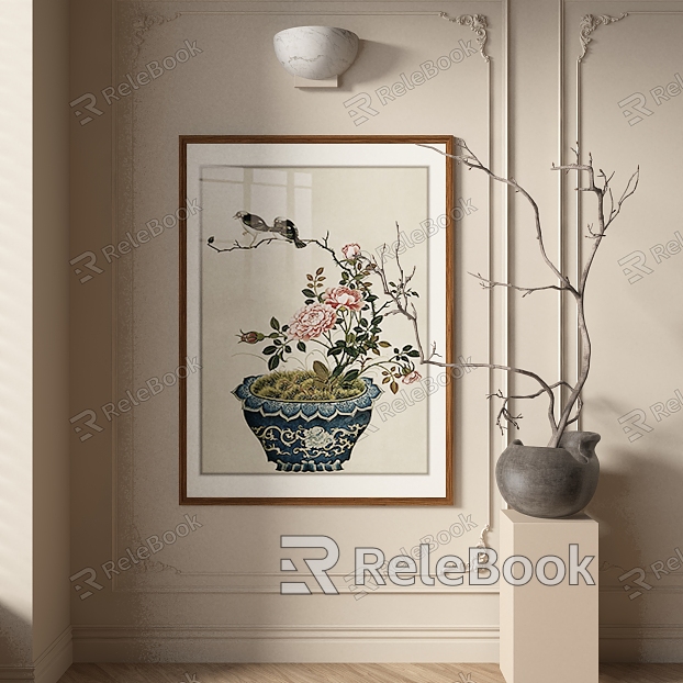 New Chinese abstract decorative painting model