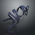 Elegant Deep Blue Intertwined Fabric Ribbons Decorative Home Living Accessory