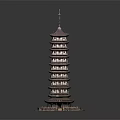 Traditional Chinese Multi layered Tower Featuring Eaves And Square Base Structure 3d model