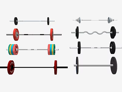 Modern Barbell Sports Equipment 3d model Modern Barbell Sports Equipment 3d model