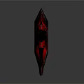 Fantasy Spiked Sword With Red And Black Detailed Design And Sharp Edges