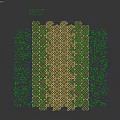 Decorative Ground Design Featuring Square Bricks And Grass In Geometric Pattern 3d model