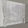 Beige Curtains With Sheer Panels Letting Natural Light And Green Trees View In Room